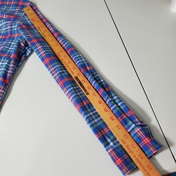 Vineyard Vines Men Plaid Flannel Shirt Size Medium Slim Fit Whale Logo Preppy‎ - Picture 8 of 10